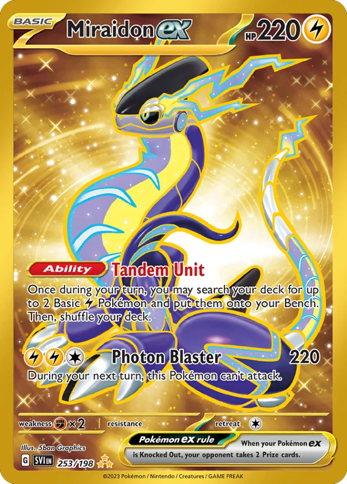 Miraidon ex #253 Scarlet & Violet Pokemon card