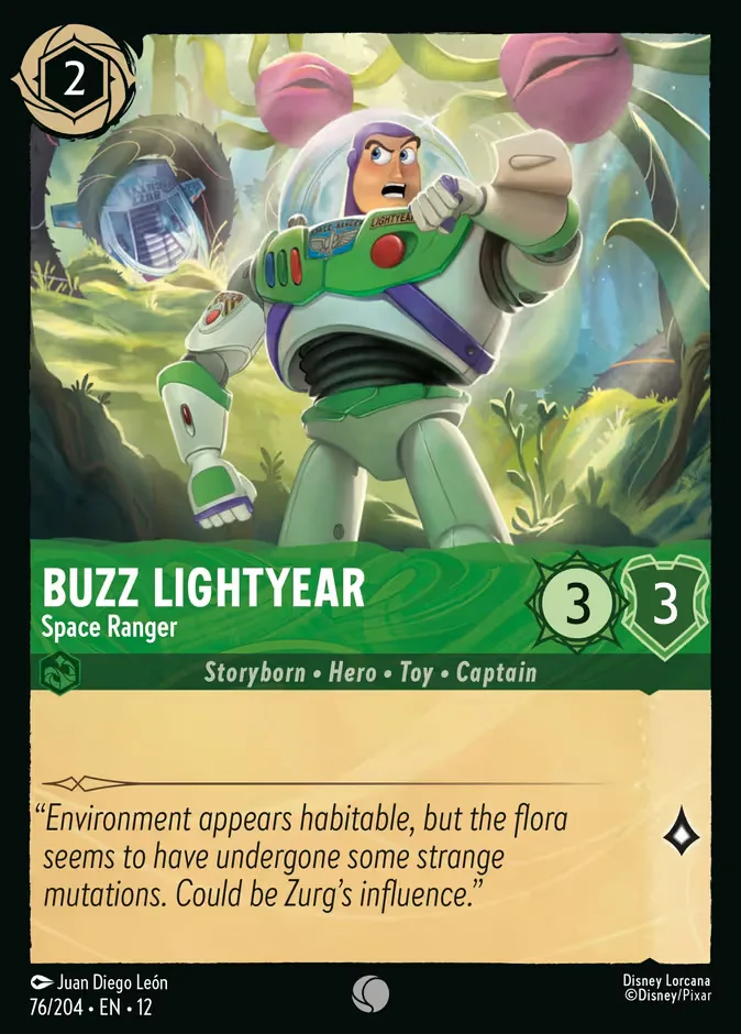 Buzz Lightyear #76 Wilds Unknown Disney Lorcana card