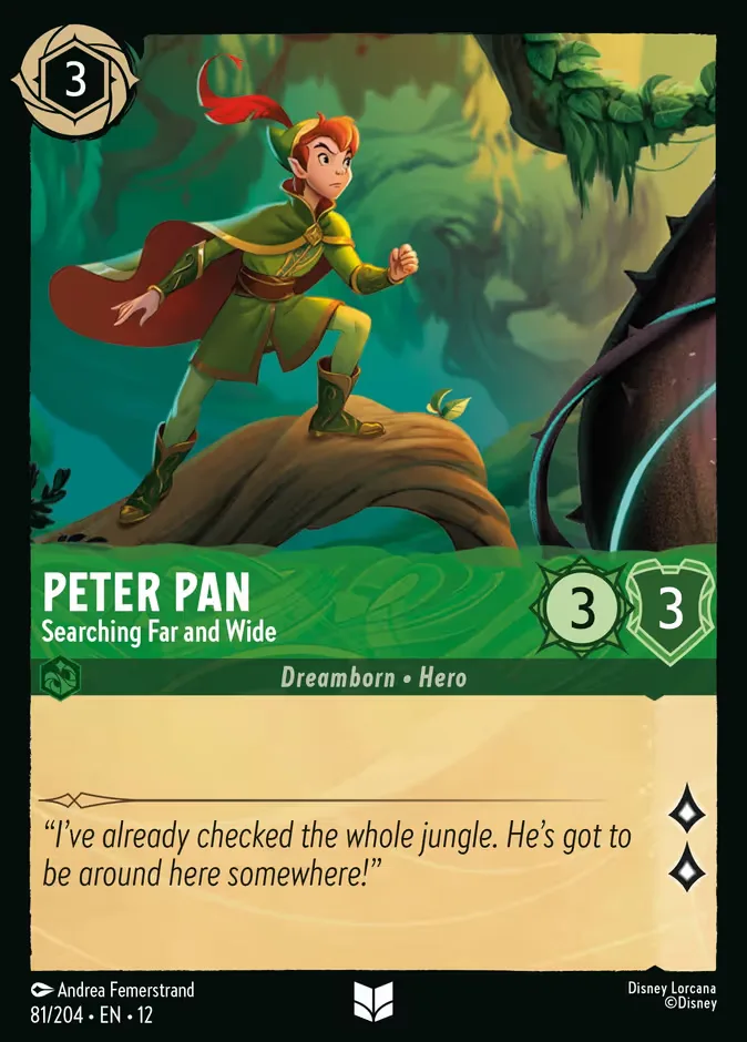 Peter Pan #81 Wilds Unknown Disney Lorcana card