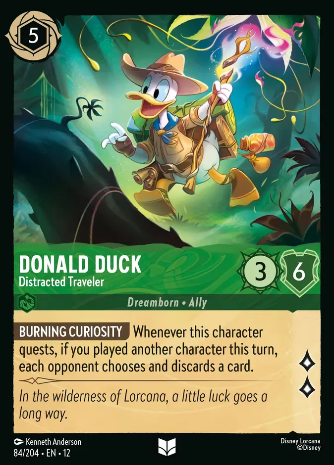 Donald Duck #84 Wilds Unknown Disney Lorcana card