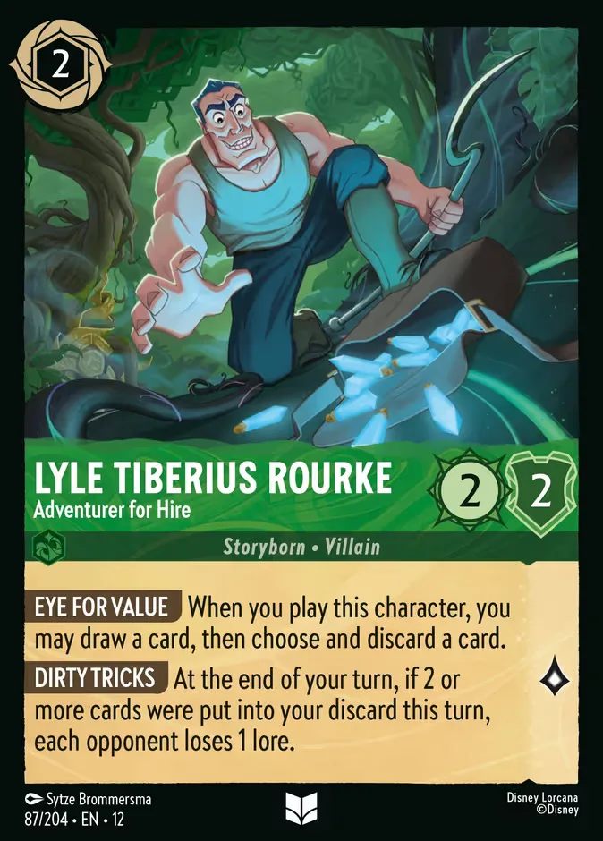 Lyle Tiberius Rourke #87 Wilds Unknown Disney Lorcana card