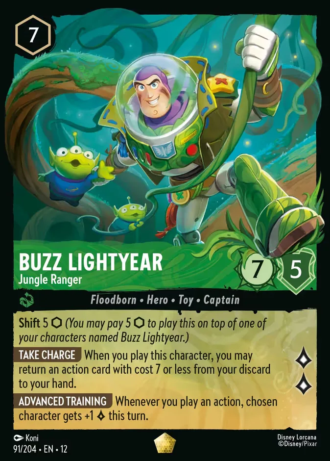 Buzz Lightyear #91 Wilds Unknown Disney Lorcana card