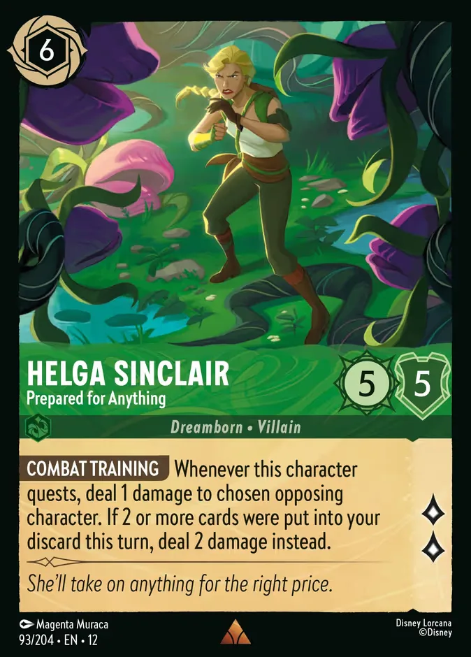 Helga Sinclair #93 Wilds Unknown Disney Lorcana card