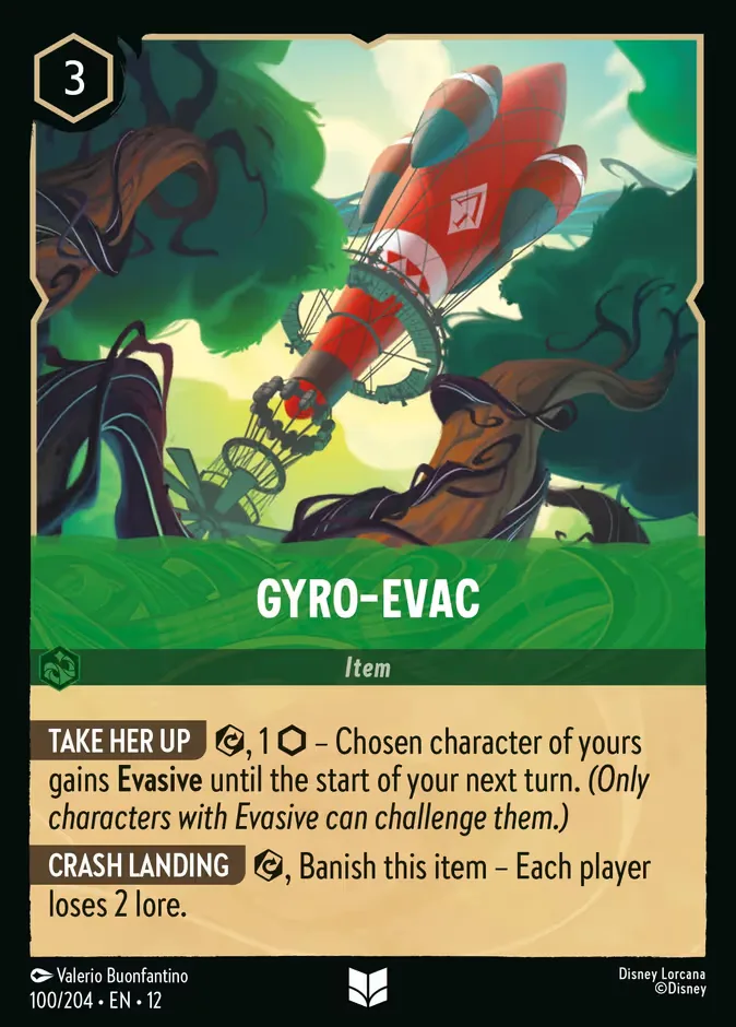 Gyro-Evac #100 Wilds Unknown Disney Lorcana card