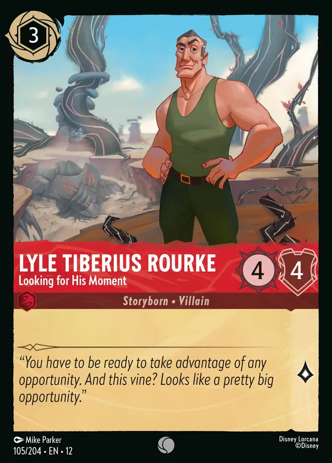 Lyle Tiberius Rourke #105 Wilds Unknown Disney Lorcana card