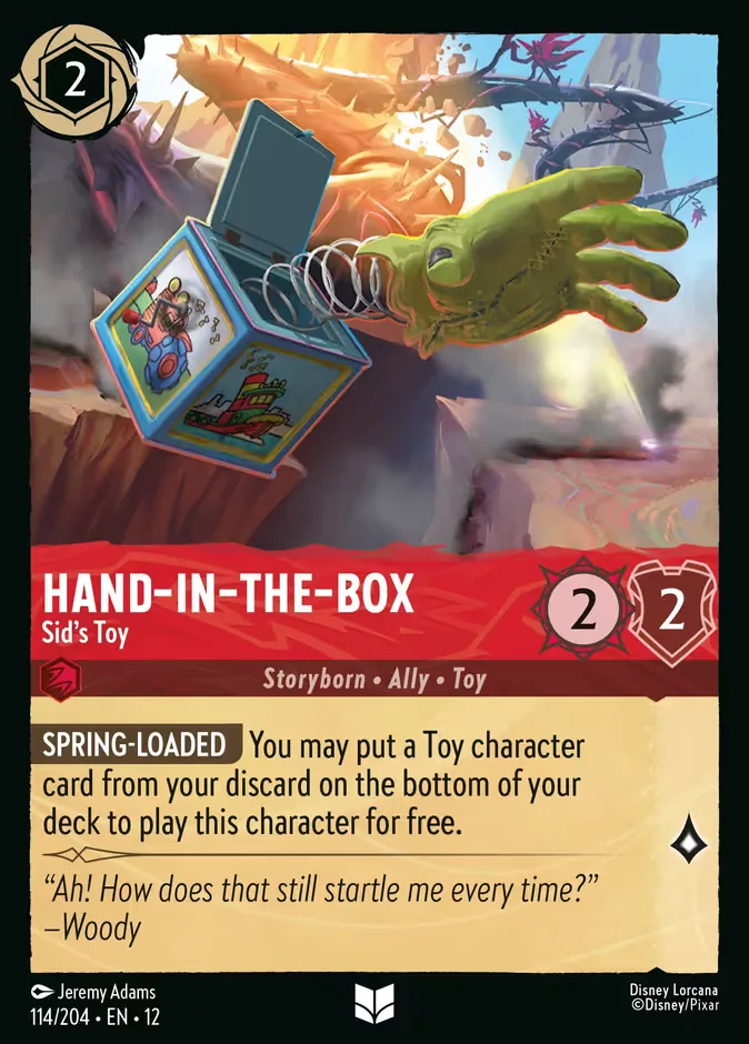 Hand-in-the-Box #114 Wilds Unknown Disney Lorcana card
