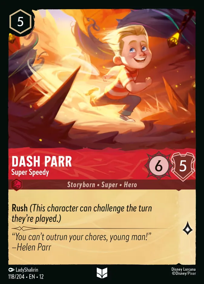 Dash Parr #118 Wilds Unknown Disney Lorcana card