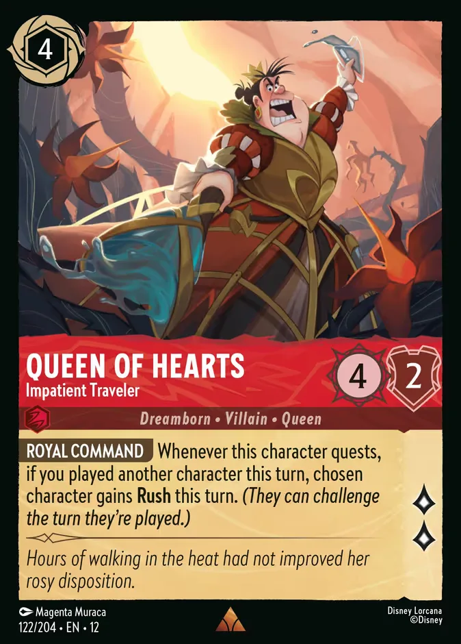 Queen of Hearts #122 Wilds Unknown Disney Lorcana card