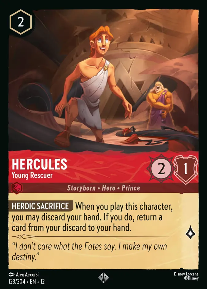 Hercules #123 Wilds Unknown Disney Lorcana card