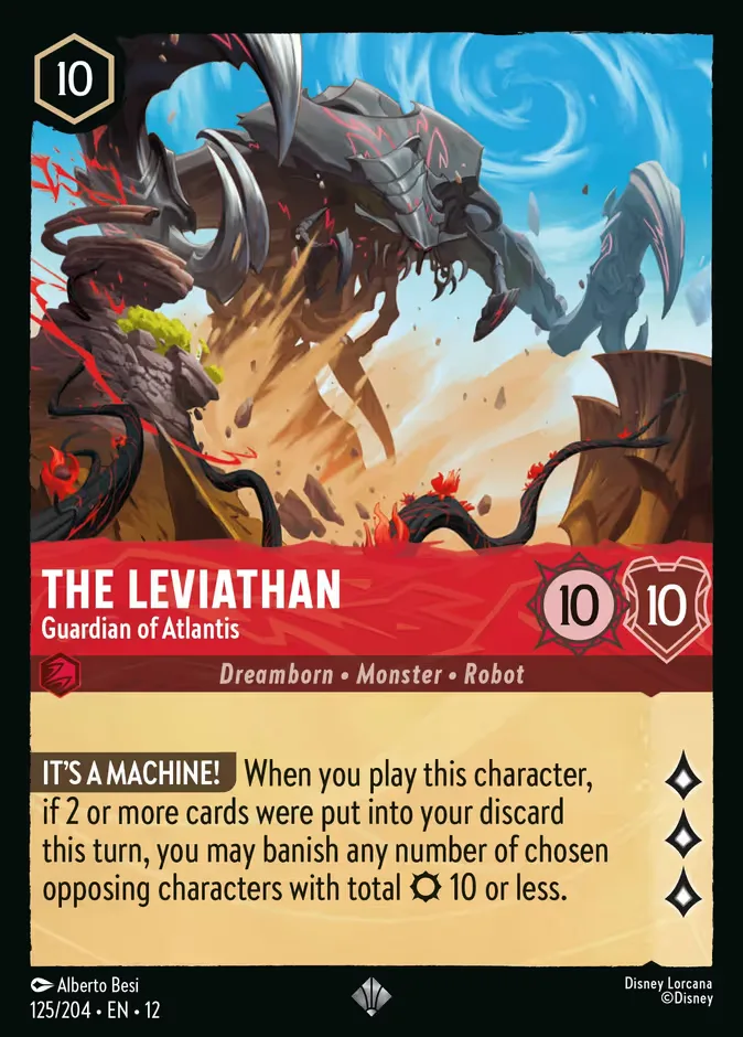 The Leviathan #125 Wilds Unknown Disney Lorcana card
