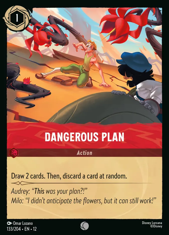 Dangerous Plan #133 Wilds Unknown Disney Lorcana card