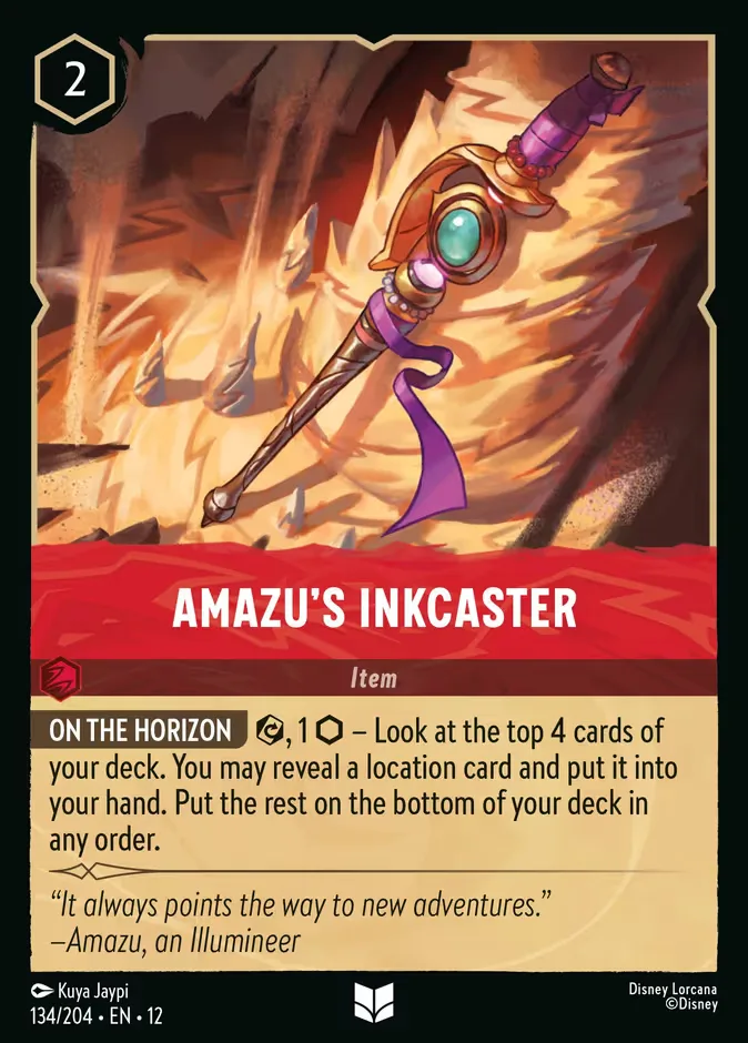 Amazu's Inkcaster #134 Wilds Unknown Disney Lorcana card