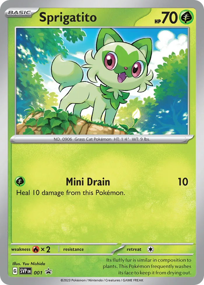Sprigatito #SVP 001 SV Black Star Promos Pokemon card