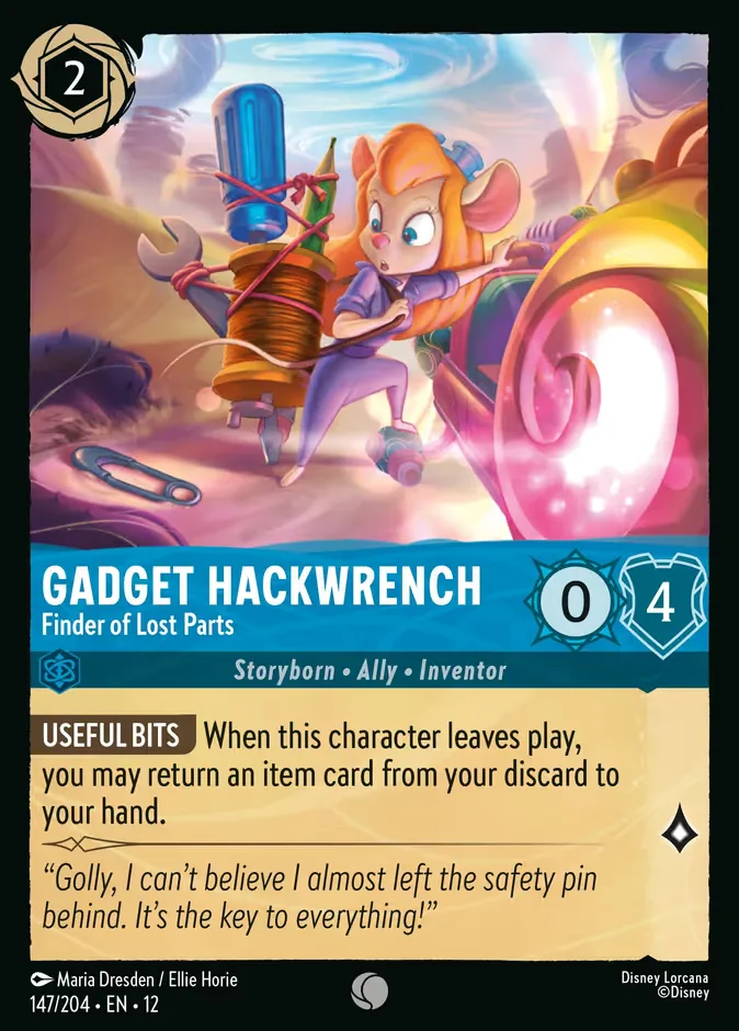 Gadget Hackwrench #147 Wilds Unknown Disney Lorcana card