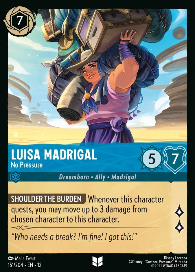 Luisa Madrigal #151 Wilds Unknown Disney Lorcana card