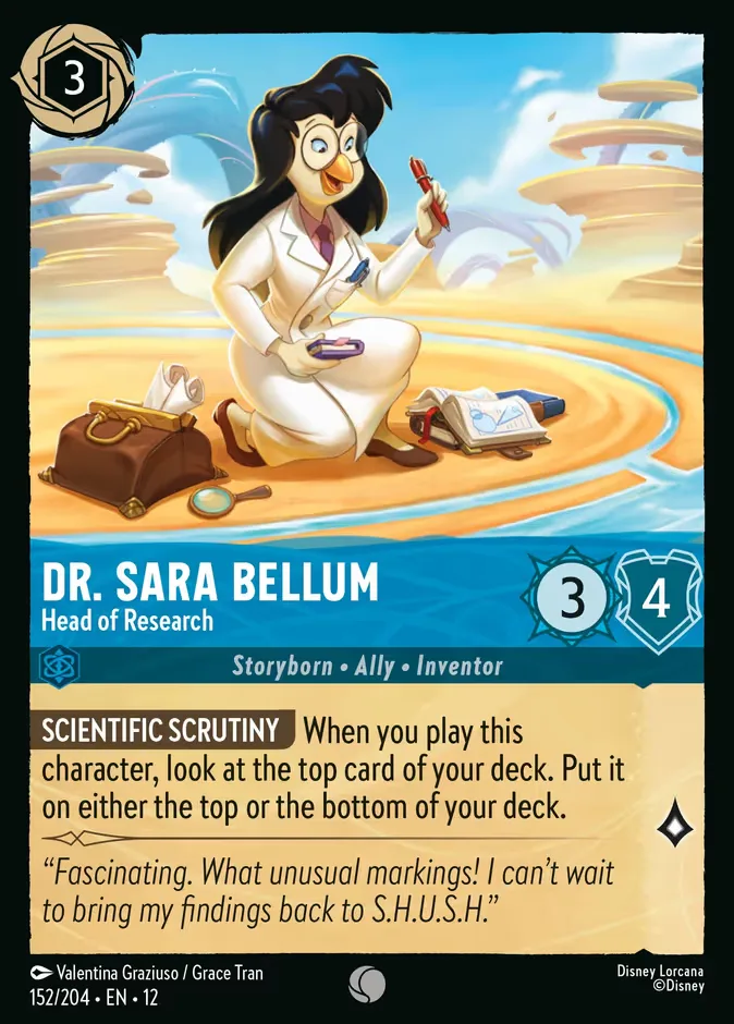 Dr. Sara Bellum #152 Wilds Unknown Disney Lorcana card