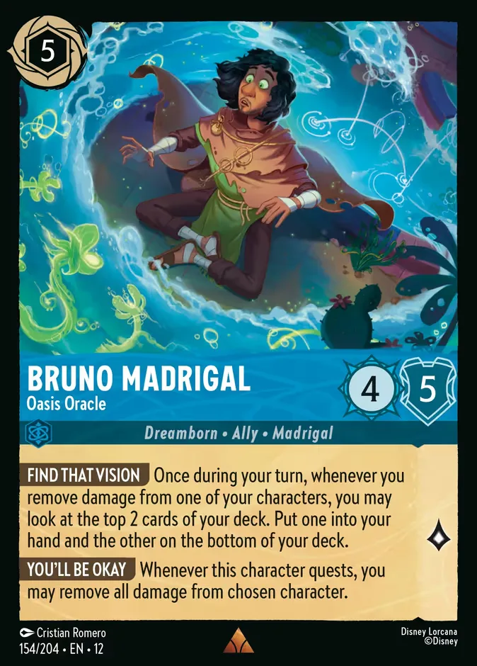 Bruno Madrigal #154 Wilds Unknown Disney Lorcana card
