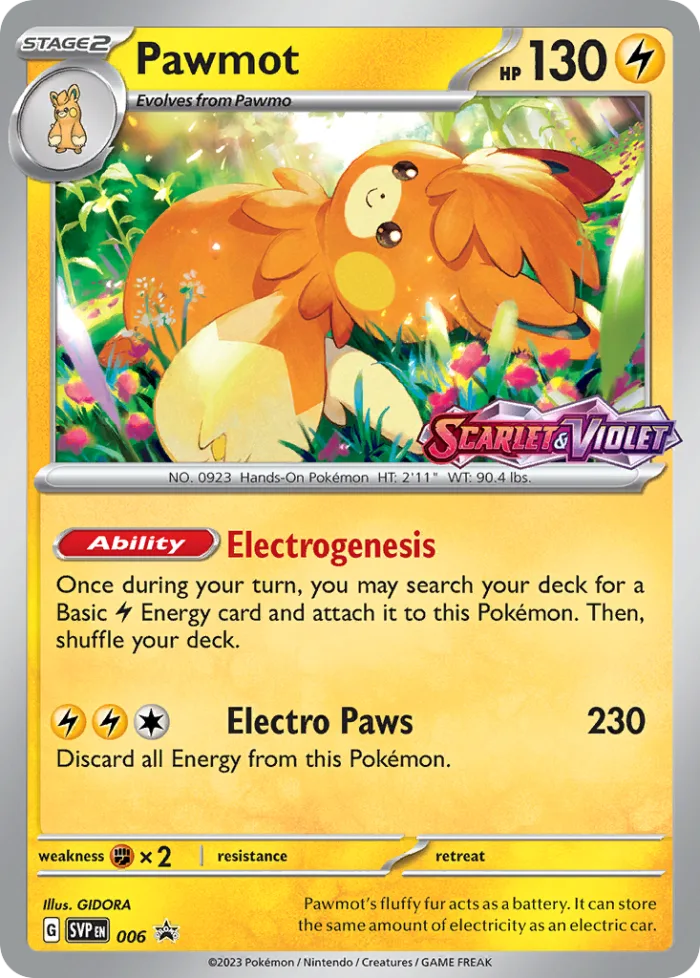 Pawmot #SVP 006 SV Black Star Promos Pokemon card