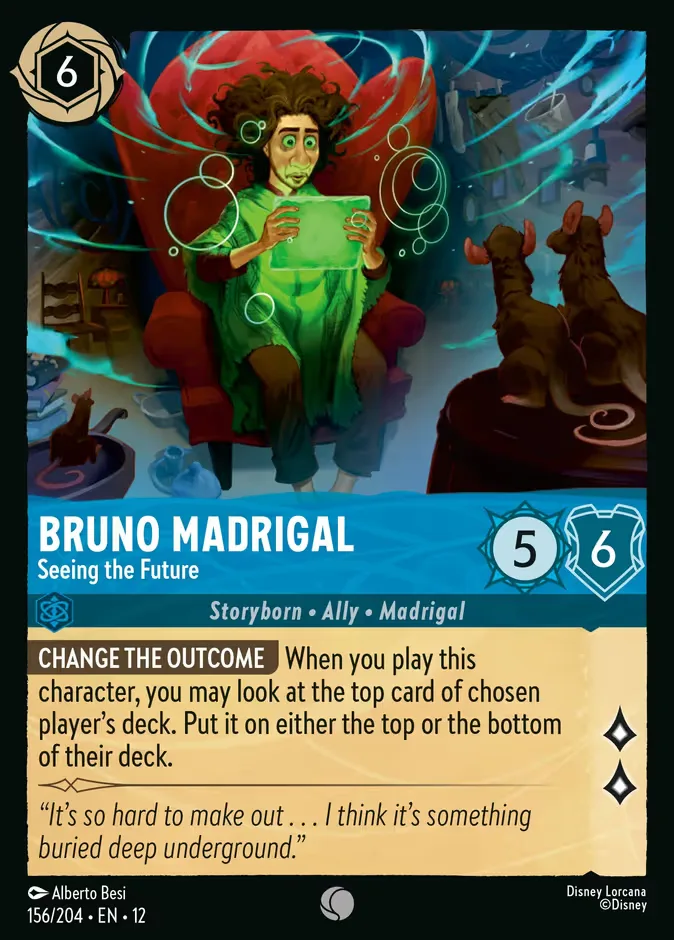 Bruno Madrigal #156 Wilds Unknown Disney Lorcana card