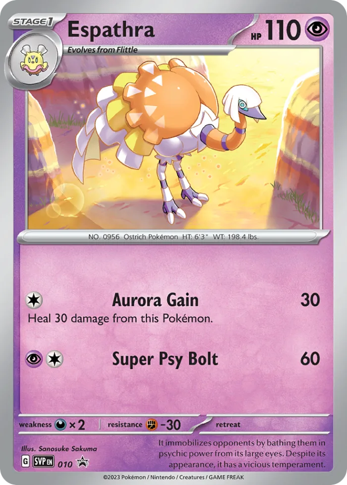 Espathra #SVP 010 SV Black Star Promos Pokemon card