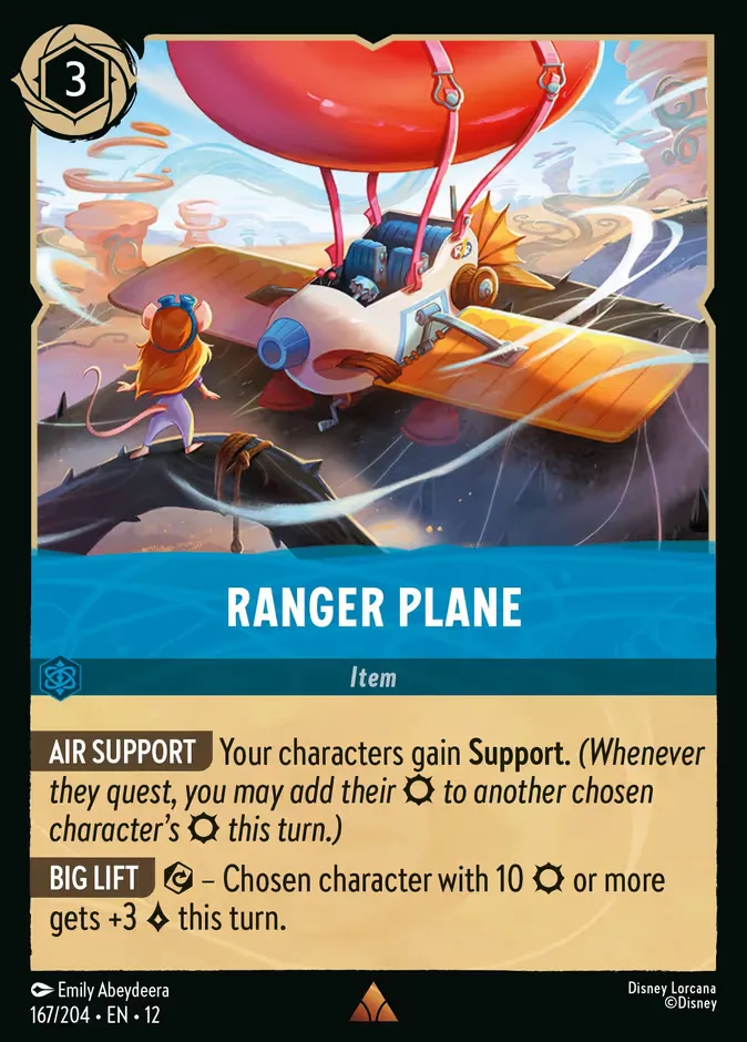 Ranger Plane #167 Wilds Unknown Disney Lorcana card