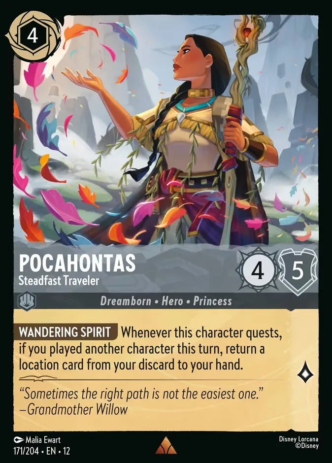 Pocahontas #171 Wilds Unknown Disney Lorcana card