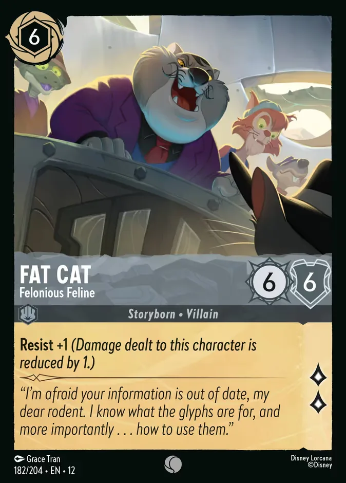 Fat Cat #182 Wilds Unknown Disney Lorcana card