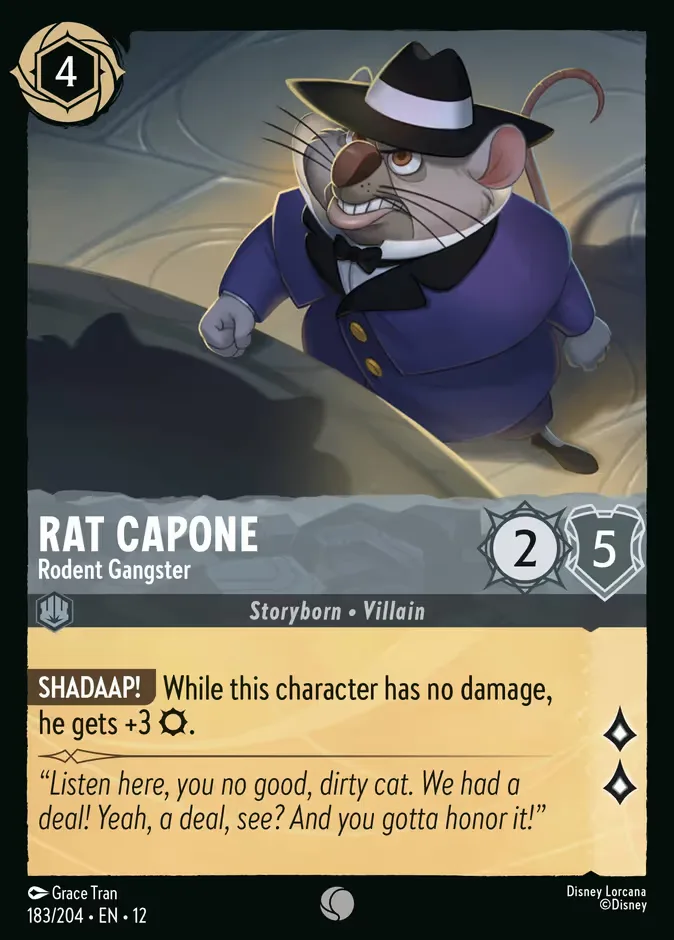 Rat Capone #183 Wilds Unknown Disney Lorcana card