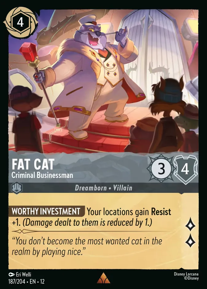Fat Cat #187 Wilds Unknown Disney Lorcana card