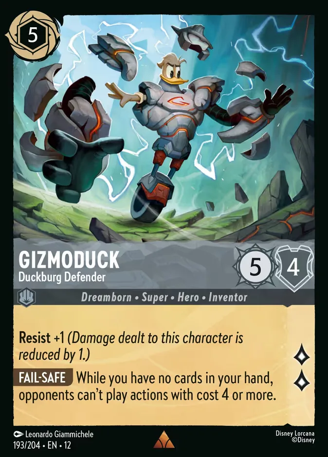 Gizmoduck #193 Wilds Unknown Disney Lorcana card
