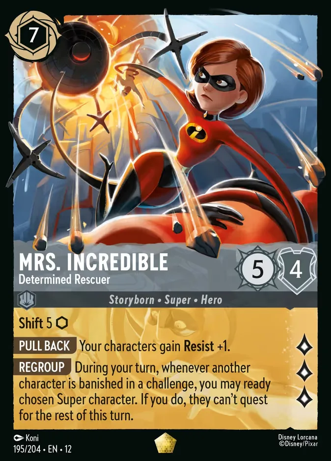 Mrs. Incredible #195 Wilds Unknown Disney Lorcana card