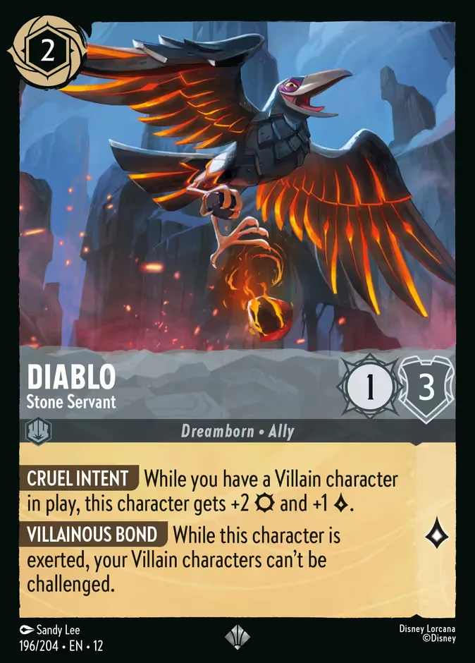 Diablo #196 Wilds Unknown Disney Lorcana card