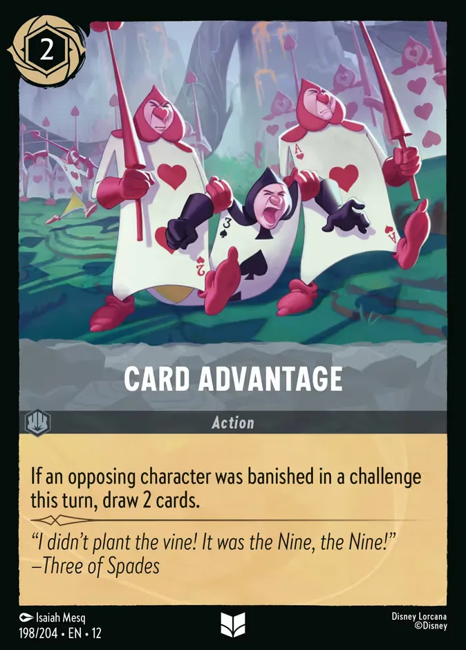 Card Advantage #198 Wilds Unknown Disney Lorcana card