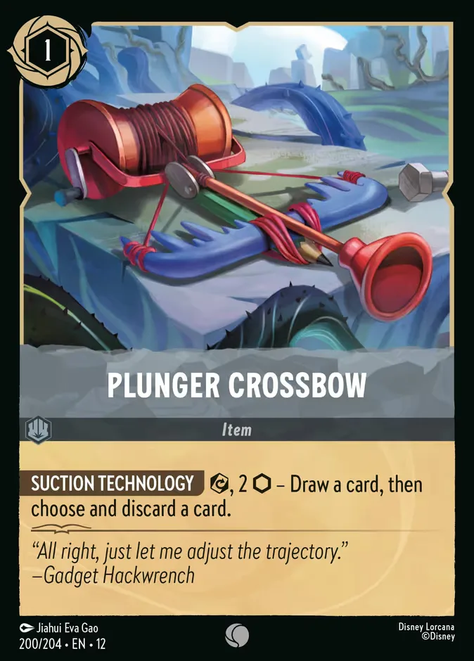 Plunger Crossbow #200 Wilds Unknown Disney Lorcana card