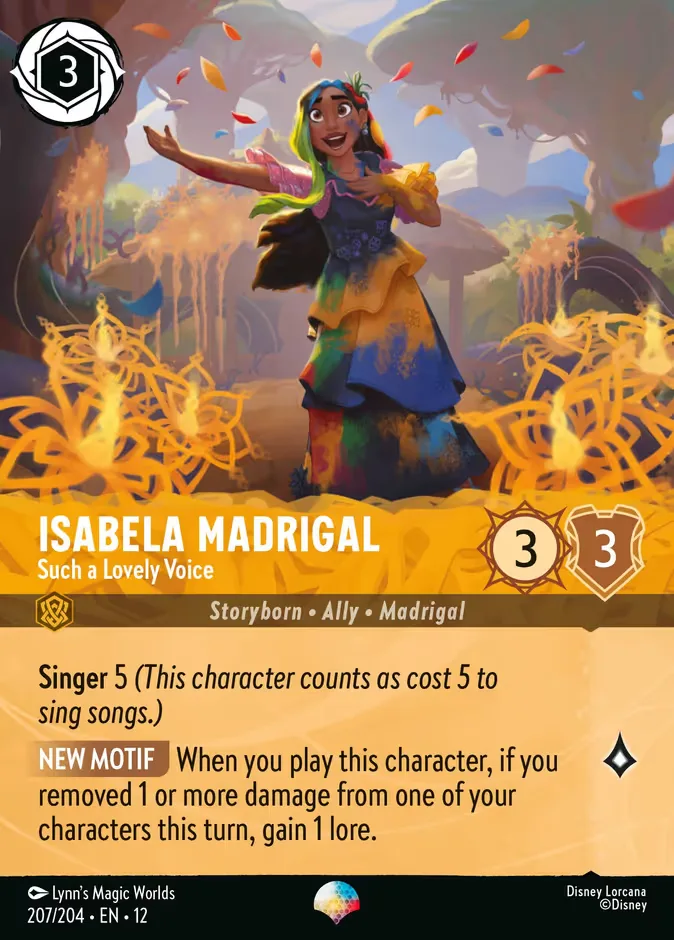 Isabela Madrigal #207 Wilds Unknown Disney Lorcana card