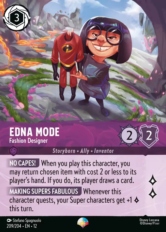 Edna Mode #209 Wilds Unknown Disney Lorcana card