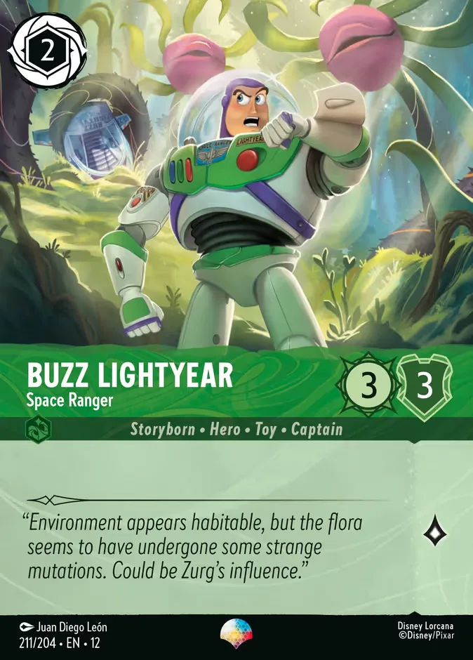 Buzz Lightyear #211 Wilds Unknown Disney Lorcana card