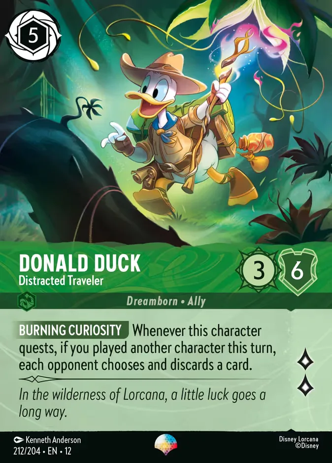 Donald Duck #212 Wilds Unknown Disney Lorcana card