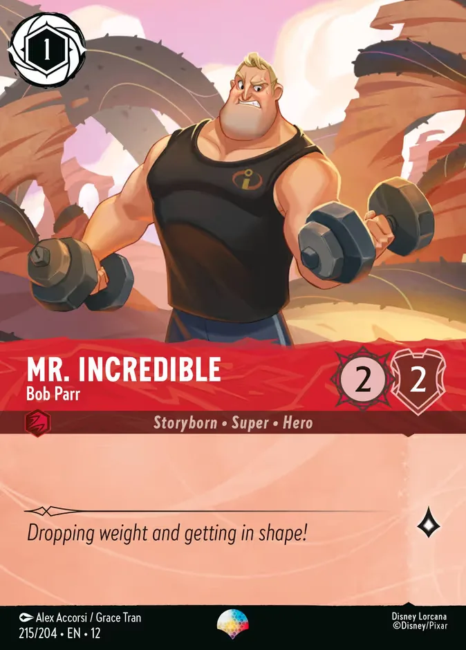 Mr. Incredible #215 Wilds Unknown Disney Lorcana card