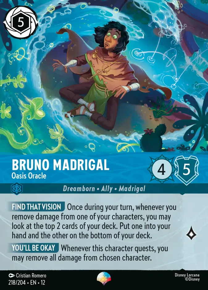 Bruno Madrigal #218 Wilds Unknown Disney Lorcana card
