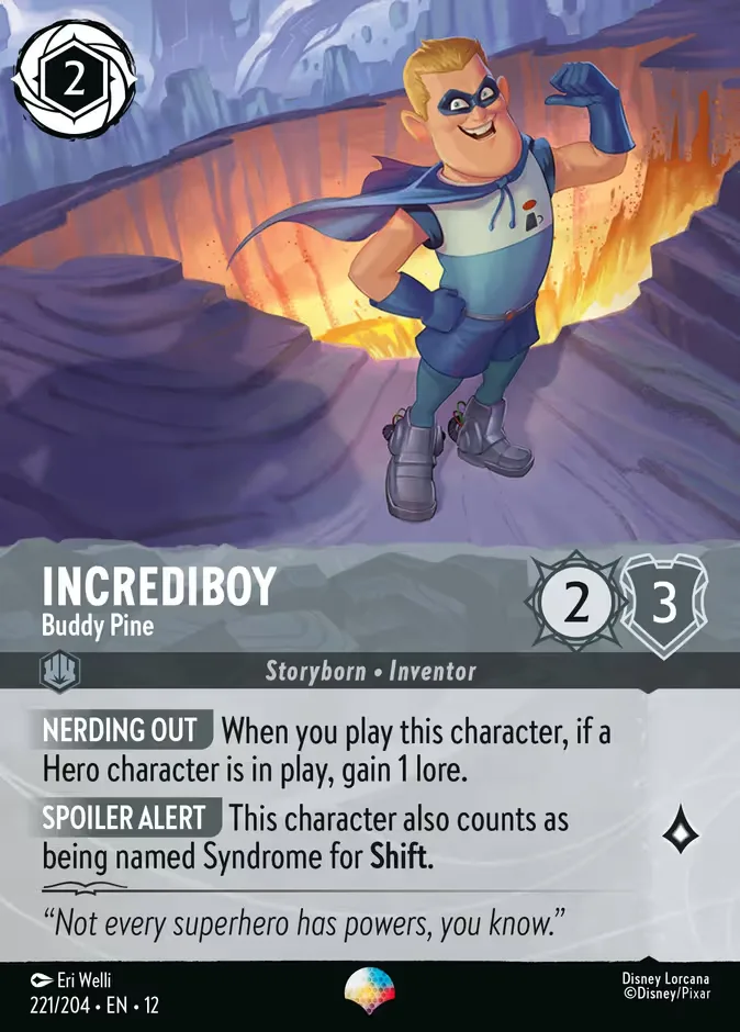 Incrediboy #221 Wilds Unknown Disney Lorcana card