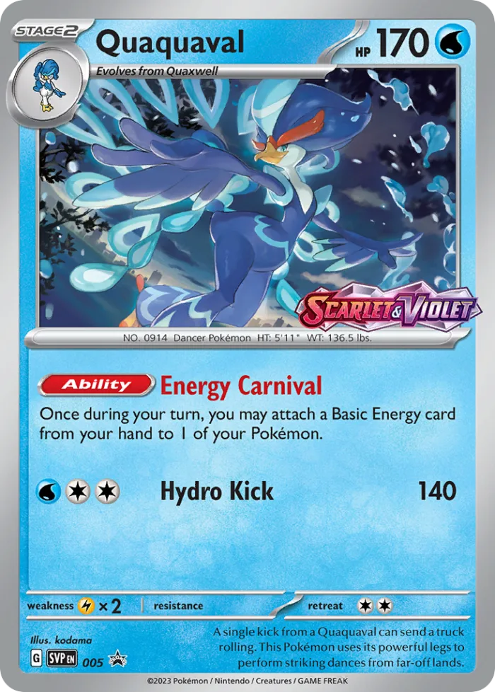 Quaquaval #SVP 005 SV Black Star Promos Pokemon card