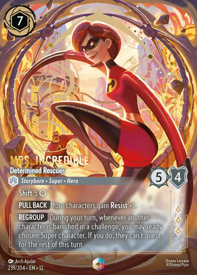Mrs. Incredible #239 Wilds Unknown Disney Lorcana card