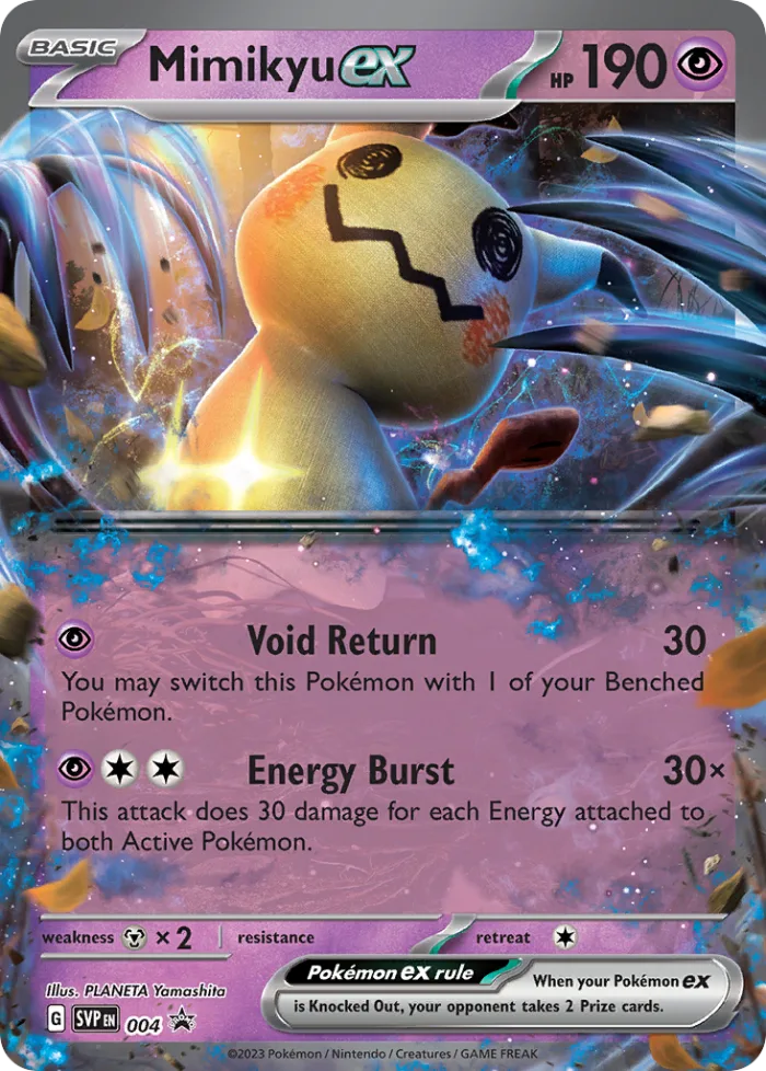 Mimikyu ex #SVP 004 SV Black Star Promos Pokemon card