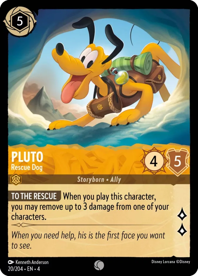 Pluto #20 Ursula's Return Disney Lorcana card