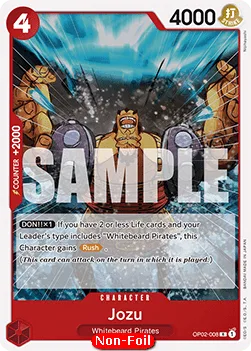 Jozu #OP02-008 RED Edward.Newgate One Piece card