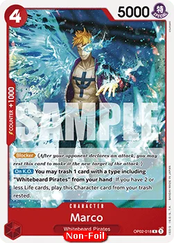 Marco #OP02-018 RED Edward.Newgate One Piece card