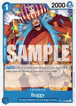 Buggy #ST17-003 BLUE Donquixote Doflamingo One Piece card