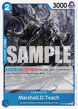 Marshall.D.Teach #ST17-005 BLUE Donquixote Doflamingo One Piece card