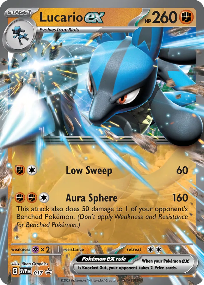 Lucario ex #SVP 017 SV Black Star Promos Pokemon card